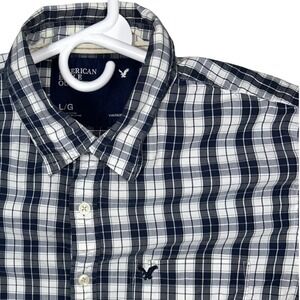 American Eagle Outfitters Men's Plaid Button Down Shirt Large‎ Vintage Fit